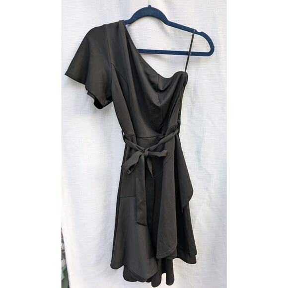 Grace Karin Women's One Shoulder Cocktail Dress Sz M Black Tie Special Occasion - Picture 2 of 7